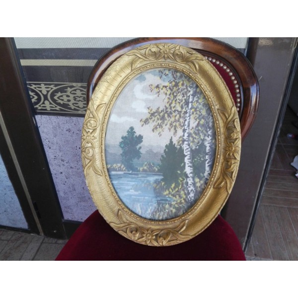 Барокова рамка елипса с фотография - 2375