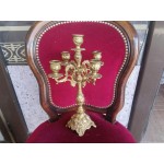 Страхотен месингов свещник петица - 2574