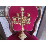 Страхотен месингов свещник петица - 2574