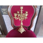 Страхотен месингов свещник петица - 2574