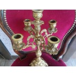 Страхотен месингов свещник петица - 2574