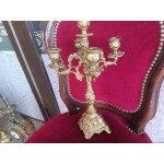 Страхотен месингов свещник петица - 2574