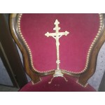 Разпятие за стена от месинг с полуоснова - 2596