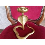 Страхотен месингов свещник кобра - 2667
