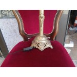 Настолна работеща лампа с месингово масивно тяло и невероятни декорации - 2794