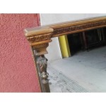 Средно огледало от бук и месинг - 2842