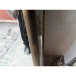 Средно огледало от бук и месинг - 2842
