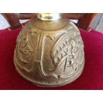 Голяма медна камбана от Франция с месингова шапка - 2849