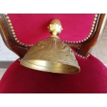 Голяма медна камбана от Франция с месингова шапка - 2849