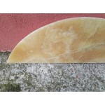 Елипса за конзола от мрамор с цвят кехлибар - 2865