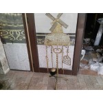 Много плътна месингова патинирала стойка за камина от Холандия - 2877