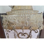 Много плътна месингова патинирала стойка за камина от Холандия - 2877