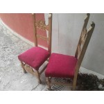 Девет масивни букови стола от Италия - 2076