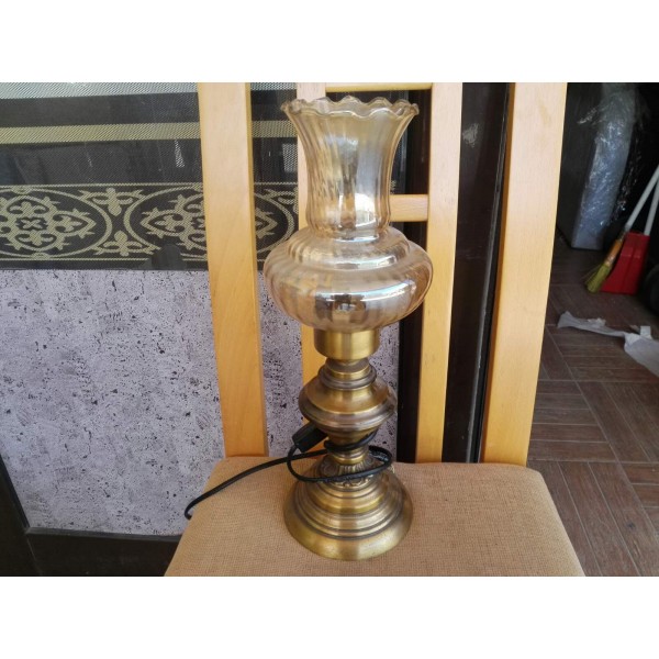 Месингова лампа с опушен буркан - 2240