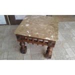 Дъбова холна маса с мрамор - 3228