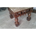Дъбова холна маса с мрамор - 3228