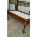 Голяма холна маса с вграден мрамор и лъвски крака - 3234