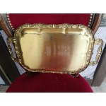 Голям месингов поднос от Испания с декорации - 3324