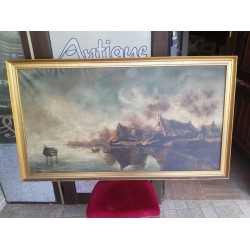 Огромна аторска картина масло от Испания - 3330