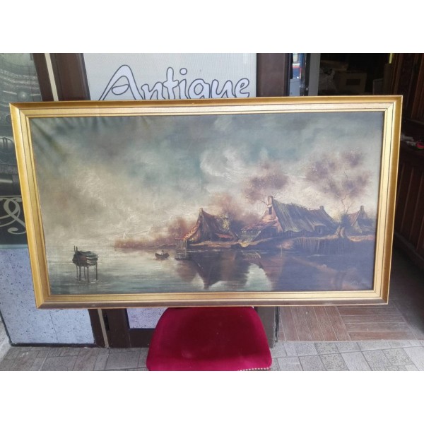 Огромна аторска картина масло от Испания - 3330