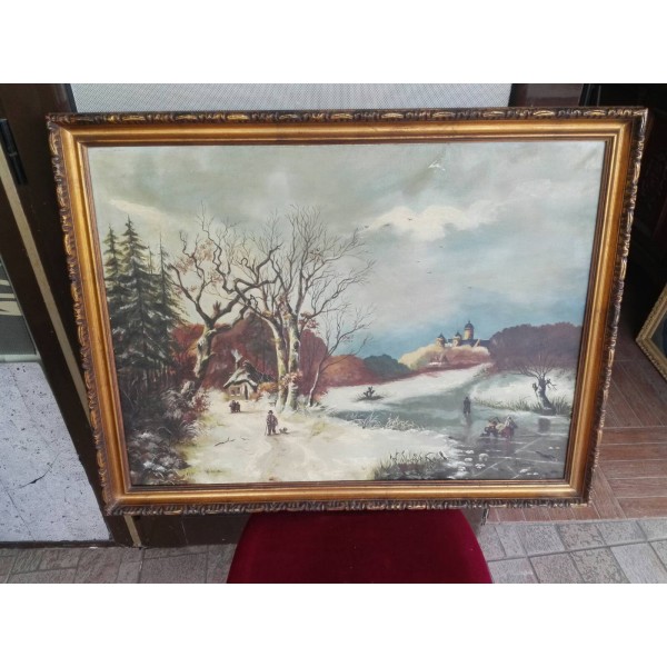 Стара маслена картина от Испания - 3352