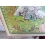 Много красива картина масло в още по красива  двойна рисувана рамка - 3357
