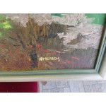 Много красива картина масло в още по красива  двойна рисувана рамка - 3357
