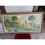 Картина старо масло върху платно от Испания - 3358