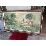 Картина старо масло върху платно от Испания - 3358