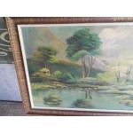 Картина старо масло върху платно от Испания - 3358