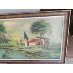 Картина старо масло върху платно от Испания - 3358