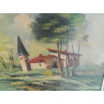 Картина старо масло върху платно от Испания - 3358