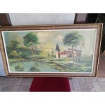 Картина старо масло върху платно от Испания - 3358
