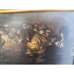 Много стара картина от Испания с печат на библейска сцена - 3368
