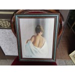 Красива маслена картина от Испания в още по красива двойна рамка - 3476