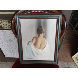 Красива маслена картина от Испания в още по красива двойна рамка - 3476