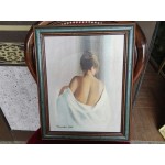 Красива маслена картина от Испания в още по красива двойна рамка - 3476