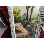 Малка картина масло на фазер от Испания - 3543