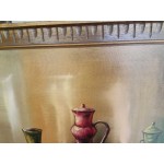 Стара средна картина масло на платно от Испания в отлична рамка - 3561 - KA16