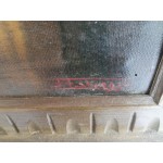Стара средна картина масло на платно от Испания в отлична рамка - 3561 - KA16