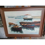 Средна картина масло върху платно от Испания - 3570