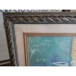 Картина масло на платно от Испания в средна чудна тройна рамка - 3575 - KA32