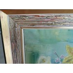 Средна красива картина масло платно от Испания в още по-красива рамка - 3580 - KA08