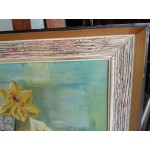 Средна красива картина масло платно от Испания в още по-красива рамка - 3580 - KA08