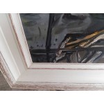 Средна картина масло платно от Испания в страхотна рамка - 3582