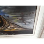 Средна картина масло платно от Испания в страхотна рамка - 3582