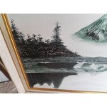 Средна картина масло на платно от Испания с хубава рамка - 3583