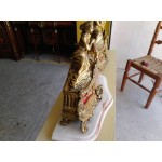 Находка - два почти еднакви каминни часовници от месинг от Испания - 3955