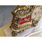 Находка - два почти еднакви каминни часовници от месинг от Испания - 3955