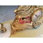 Находка - два почти еднакви каминни часовници от месинг от Испания - 3955